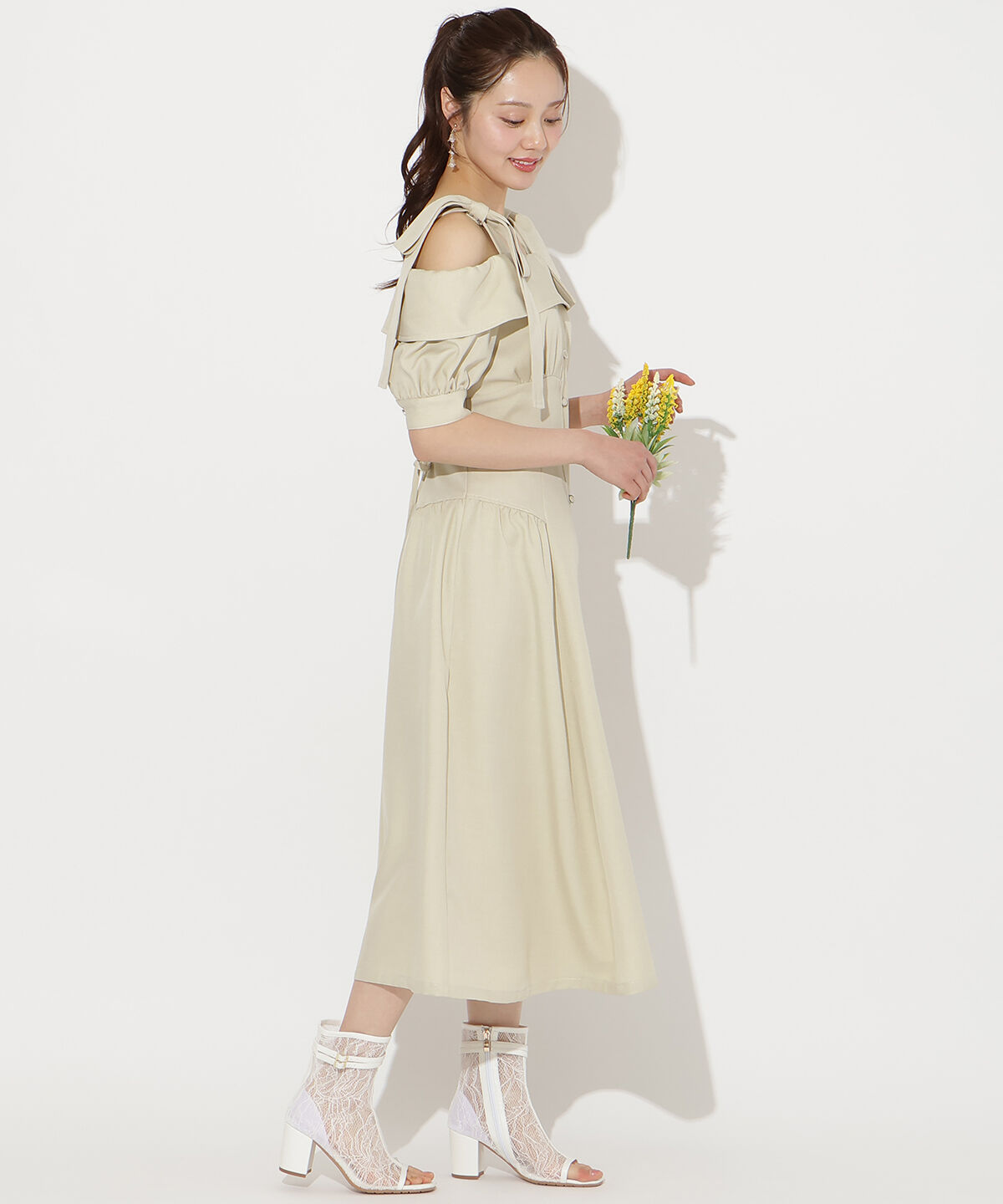 WILLSELECTION「リボンオフショルワンピース」|ワンピース|