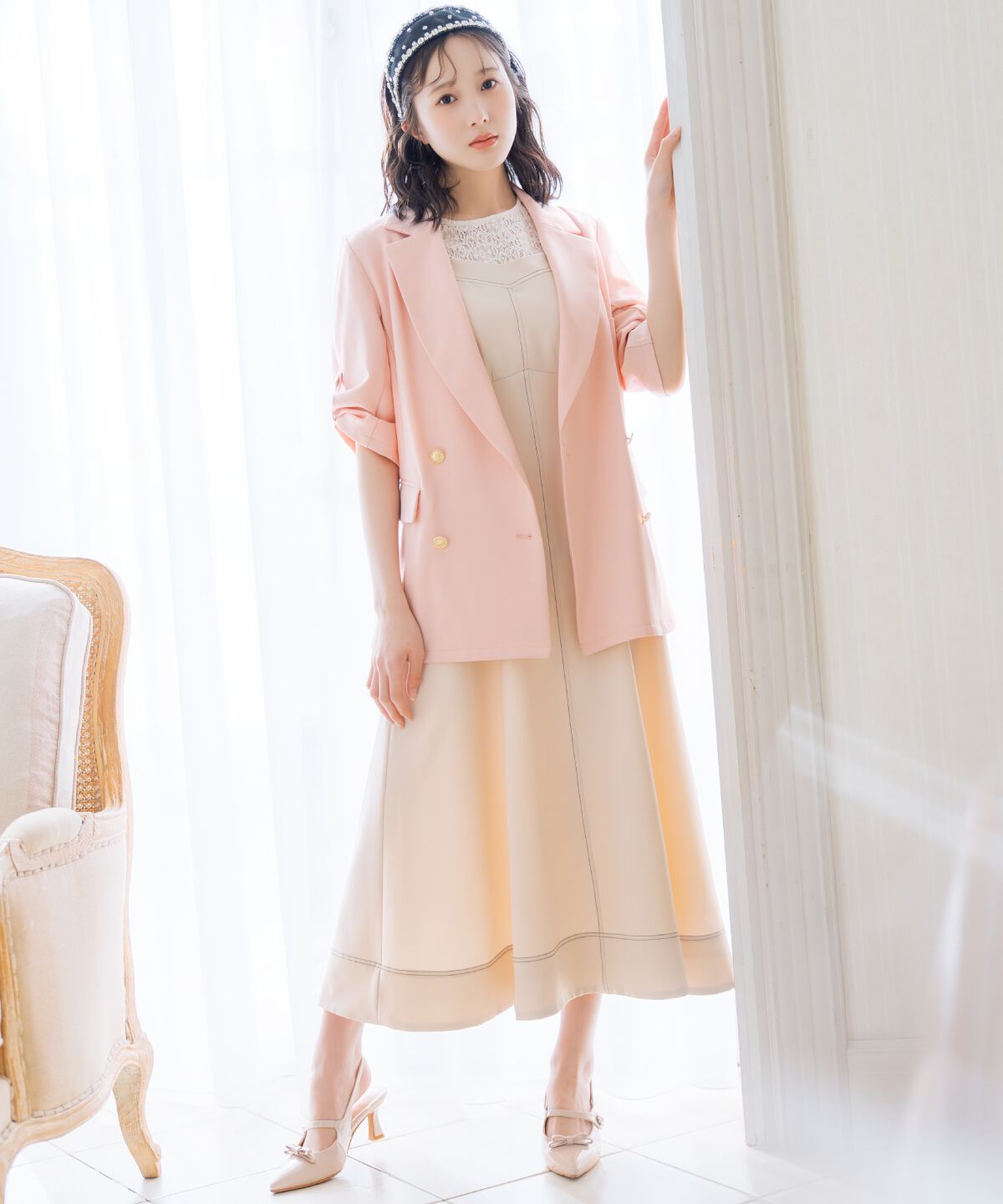 WILLSELECTION「ステッチデザインフレアキャミワンピース」|ワンピース|