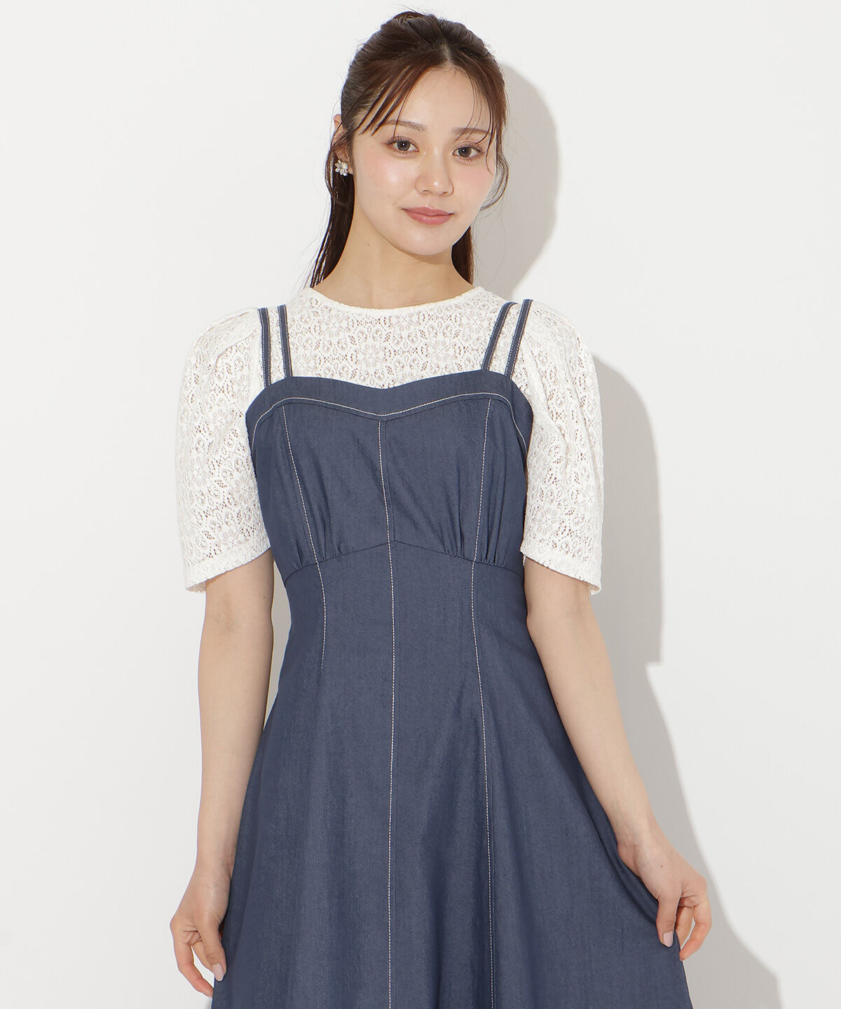 WILLSELECTION「ステッチデザインフレアキャミワンピース」|ワンピース|