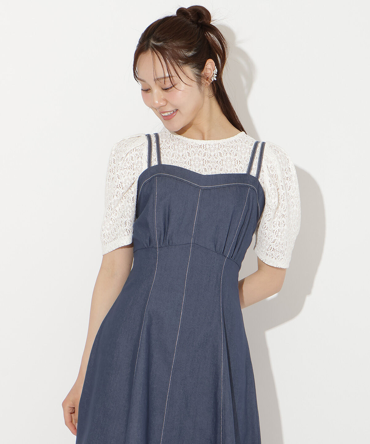 WILLSELECTION「ステッチデザインフレアキャミワンピース」|ワンピース|