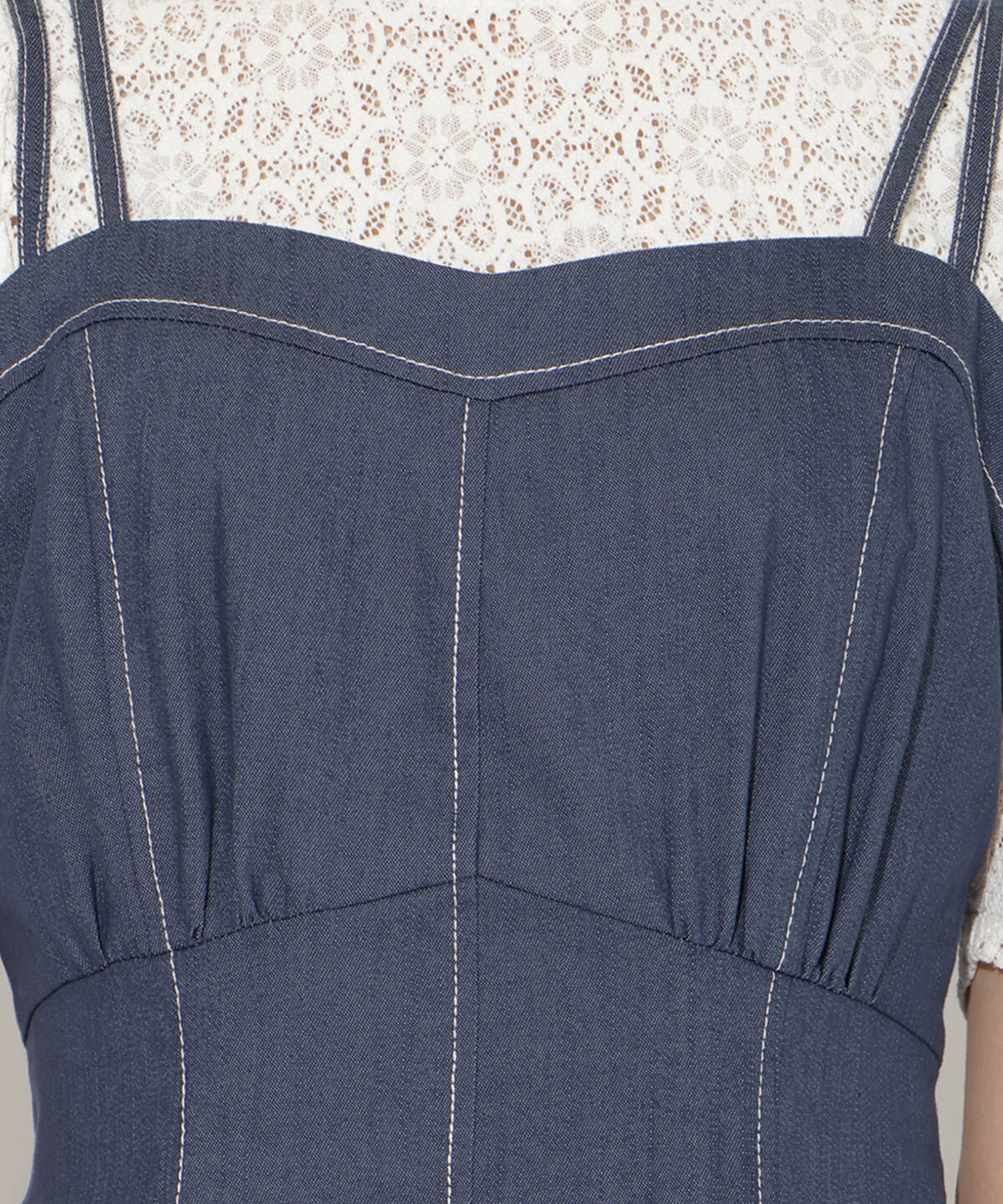 WILLSELECTION「ステッチデザインフレアキャミワンピース」|ワンピース|