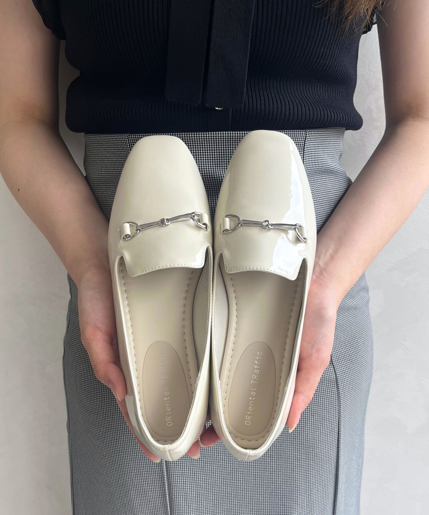 ORiental TRaffic「【WEB限定】 晴雨兼用 ビット ローファー /55106 レイン フラット 柔らかい」|パンプス|