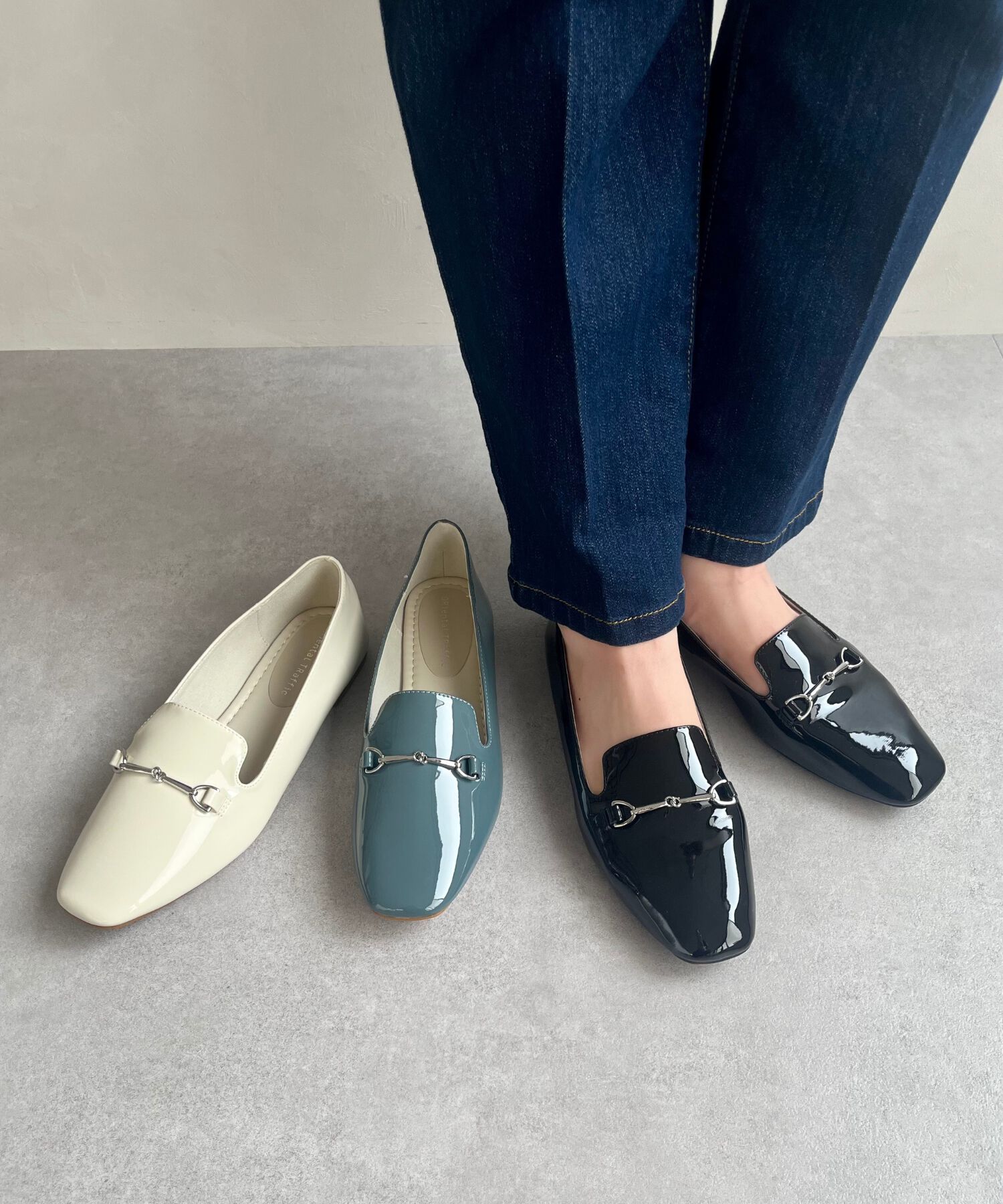 ORiental TRaffic「【WEB限定】 晴雨兼用 ビット ローファー /55106 レイン フラット 柔らかい」|パンプス|