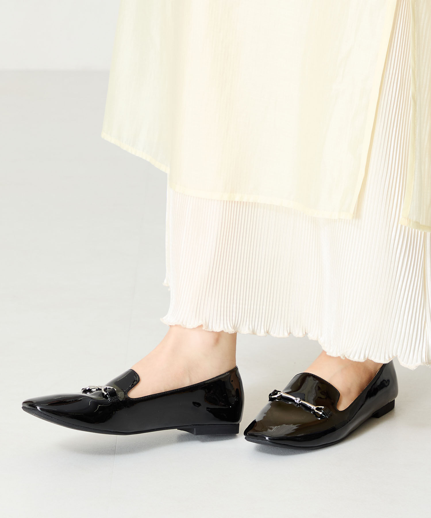 ORiental TRaffic「【WEB限定】 晴雨兼用 ビット ローファー /55106 レイン フラット 柔らかい」|パンプス|