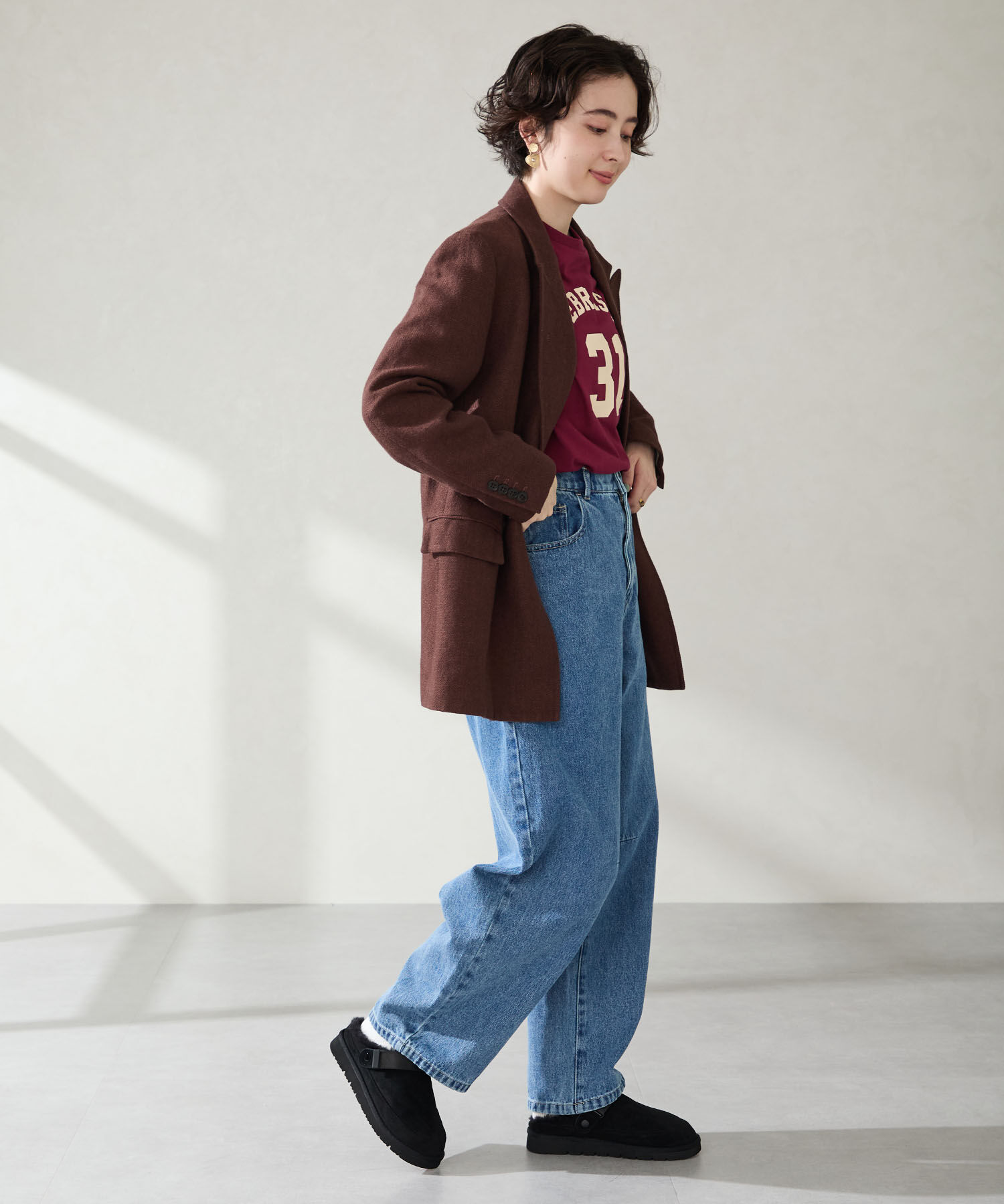 ORiental TRaffic「【 厚底 ・ 軽量 】 ムートン ベルト サンダル /55302 もこもこ 暖かい 防寒」|モカシン|