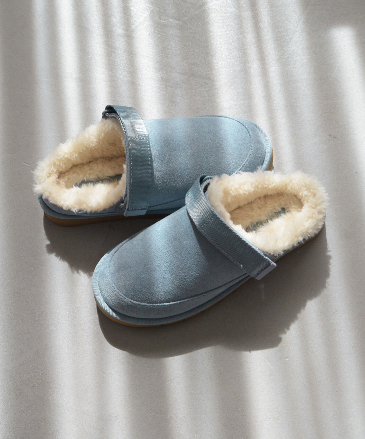 ORiental TRaffic「【 厚底 ・ 軽量 】 ムートン ベルト サンダル /55302 もこもこ 暖かい 防寒」|モカシン|