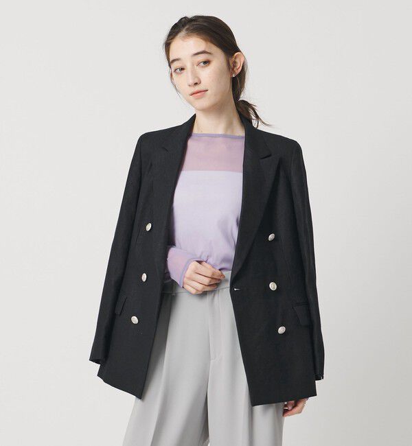 UNITED ARROWS「6ボタン リネン ブレザー ジャケット」|テーラードジャケット|