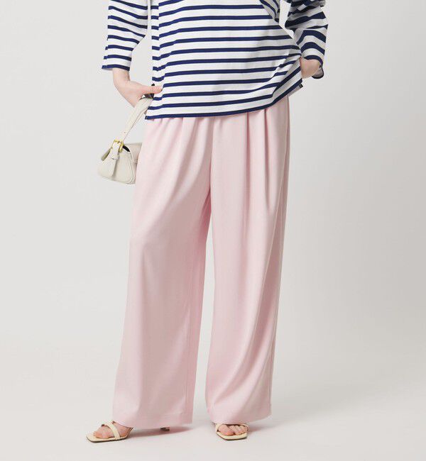 UNITED ARROWS「クリーン サテン ワイドパンツ ‐ウォッシャブル‐」|チノ|