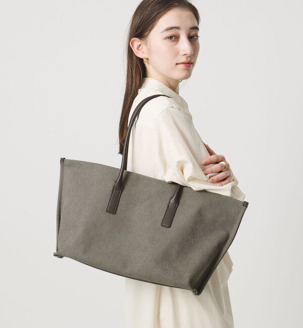 UNITED ARROWS「キャンバス ワイド トートバッグ」|トートバッグ|DK.GRAY