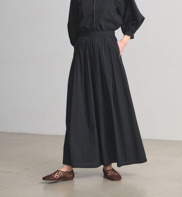 UNITED ARROWS「ギャザー フレア パンツ ‐ウォッシャブル‐」|チノ|