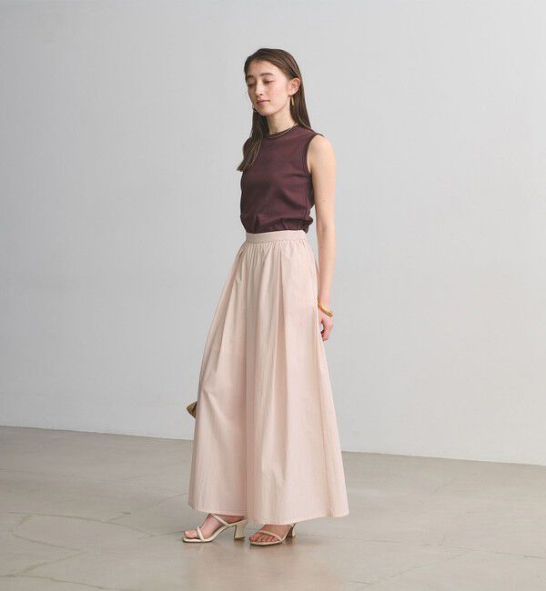 UNITED ARROWS「ギャザー フレア パンツ ‐ウォッシャブル‐」|チノ|