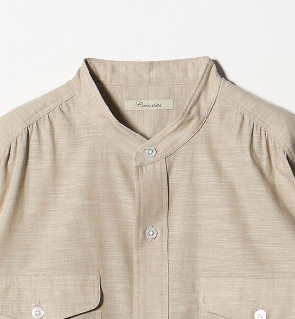 UNITED ARROWS「＜Camoshita＞シャンブレー バンドカラー シャツ」|シャツ・ブラウス|