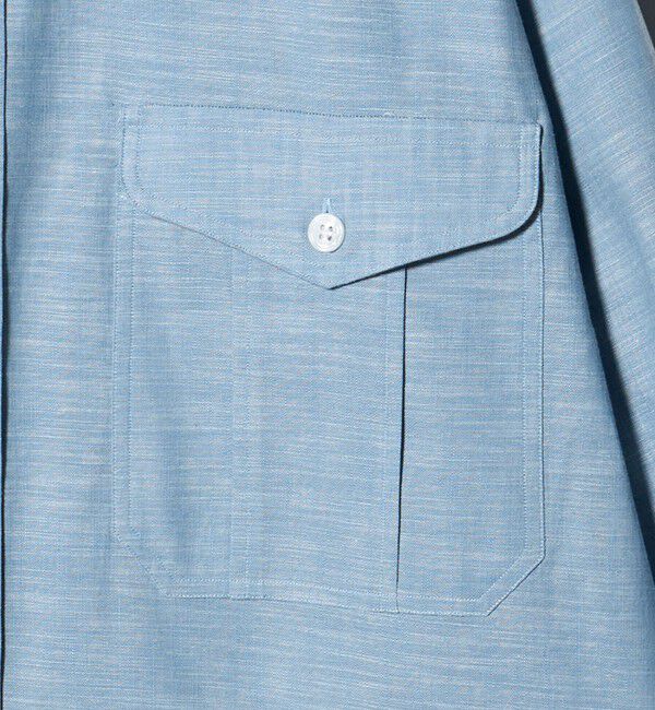 UNITED ARROWS「＜Camoshita＞シャンブレー バンドカラー シャツ」|シャツ・ブラウス|