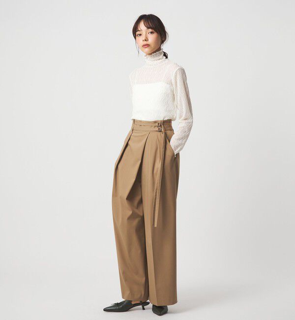 EMMEL REFINES「＜EMMEL REFINES＞EM ダブルベルト ラップライク パンツ」|チノ|