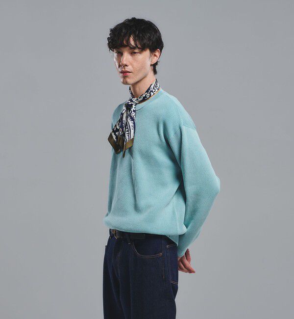 UNITED ARROWS green label relaxing「フェード アゼ クルーネック ニット」|ニット・セーター|LT.BLUE