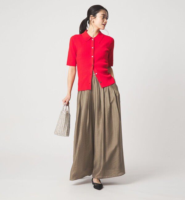 UNITED ARROWS green label relaxing「［size SHORTあり］エアリー シアー イージー ワイド パンツ」|キュロット|