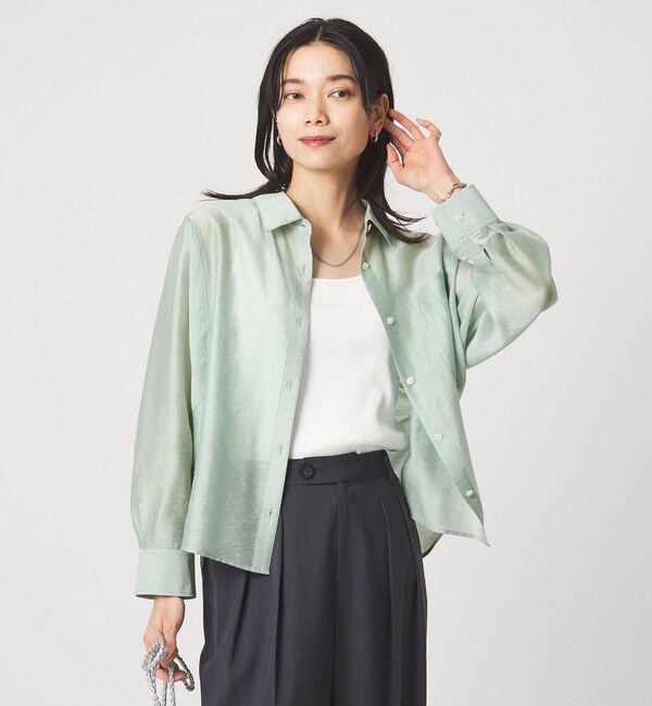 UNITED ARROWS green label relaxing「エアリー シアー ロングスリーブ シャツ ウォッシャブル 接触冷感」|シャツ・ブラウス|