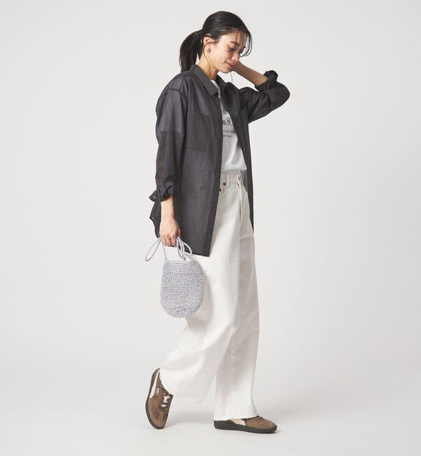 UNITED ARROWS green label relaxing「シアー ストライプ シャツ」|シャツ・ブラウス|