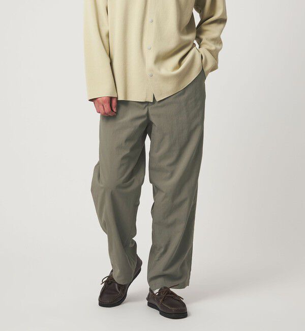UNITED ARROWS green label relaxing「ナイロンオックス 1プリーツ W3 ワイドパンツ -撥水-」|その他|