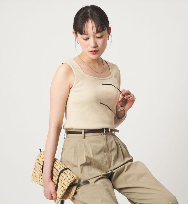 UNITED ARROWS green label relaxing「デコルテ フライス タンクトップ 抗菌」|タンクトップ|