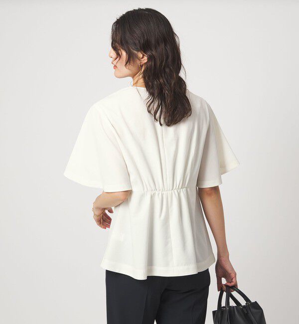 UNITED ARROWS green label relaxing「［size SHORTあり］サラフール タック ブラウス ストレッチ 接触冷感 UVカット」|シャツ・ブラウス|