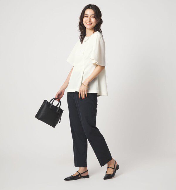 UNITED ARROWS green label relaxing「［size SHORTあり］サラフール タック ブラウス ストレッチ 接触冷感 UVカット」|シャツ・ブラウス|