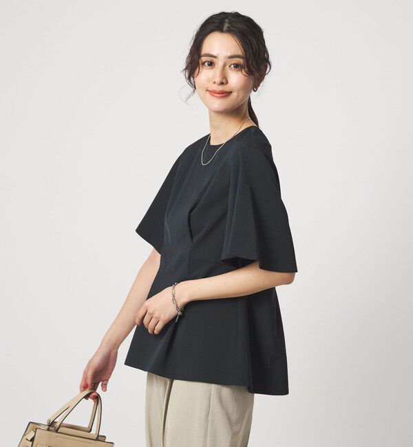 UNITED ARROWS green label relaxing「［size SHORTあり］サラフール タック ブラウス ストレッチ 接触冷感 UVカット」|シャツ・ブラウス|