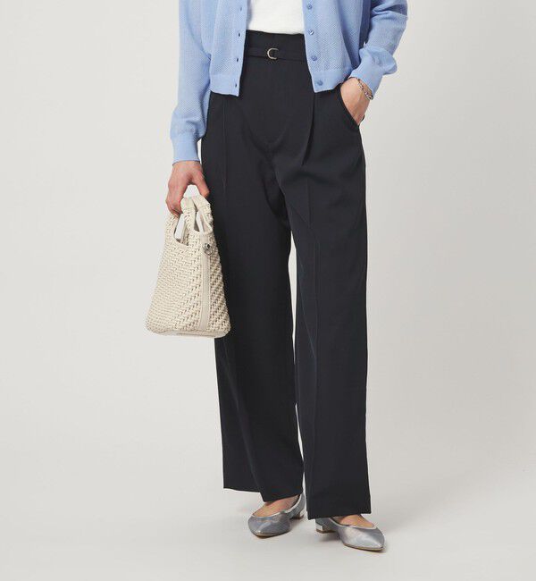 UNITED ARROWS green label relaxing「［size SHORT/TALLあり］サラフール ワイド パンツ ストレッチ 接触冷感 UVカット」|スラックス|