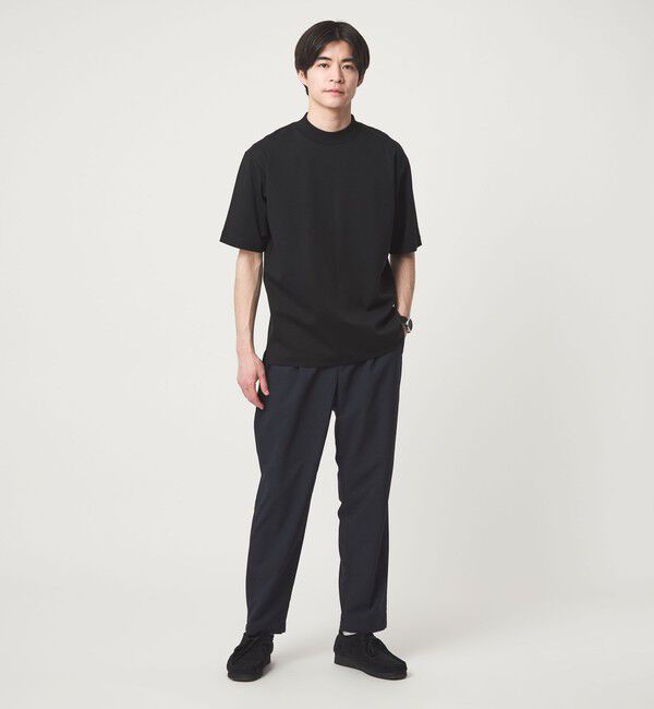 UNITED ARROWS green label relaxing「オーガニックコットン ポンチ モックネック Tシャツ -接触冷感-」|Tシャツ・カットソー|