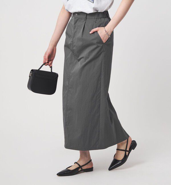 UNITED ARROWS green label relaxing「グロッシー スカート」|フレア|