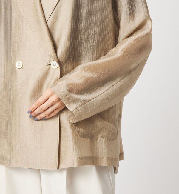 UNITED ARROWS green label relaxing「［size SHORTあり］VeryLight  ベリーライト シアー ストライプ ジャケット」|テーラードジャケット|