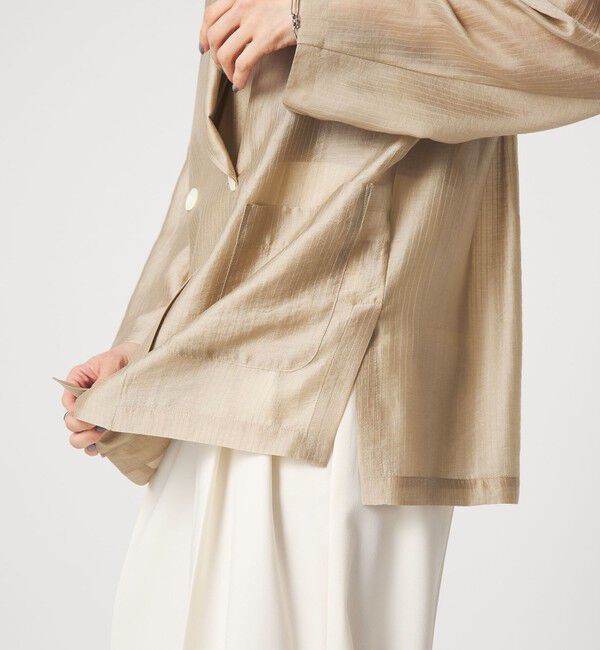 UNITED ARROWS green label relaxing「［size SHORTあり］VeryLight  ベリーライト シアー ストライプ ジャケット」|テーラードジャケット|