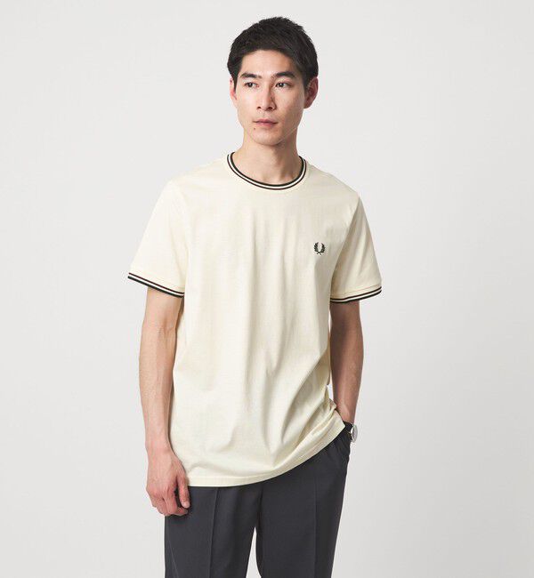 UNITED ARROWS green label relaxing「＜FRED PERRY＞ツインティップ Tシャツ」|Tシャツ・カットソー|OFF WHITE