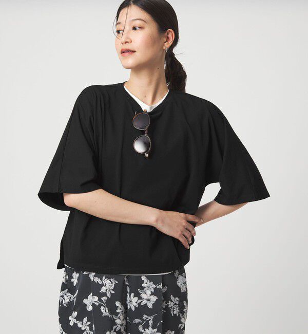 UNITED ARROWS green label relaxing「【WEB限定】＜at ease＞ドルマン カットソー 接触冷感」|Tシャツ・カットソー|BLACK