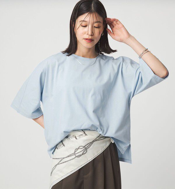 UNITED ARROWS green label relaxing「【WEB限定】＜at ease＞ドルマン カットソー 接触冷感」|Tシャツ・カットソー|LT.BLUE