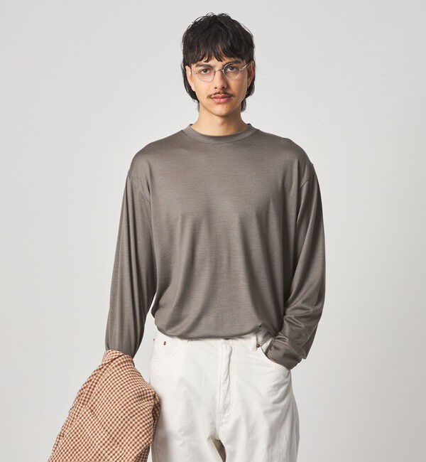 STEVEN ALAN「＜Steven Alan＞ メリノウール クルーネック ロングスリーブ Tシャツ」|Tシャツ・カットソー|