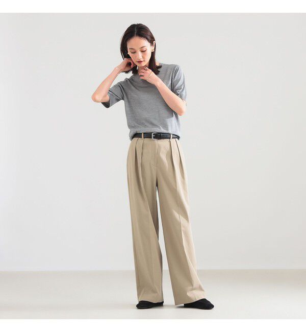 Demi-Luxe BEAMS 「シルク ハーフスリーブ プルオーバー」|ニット・セーター|