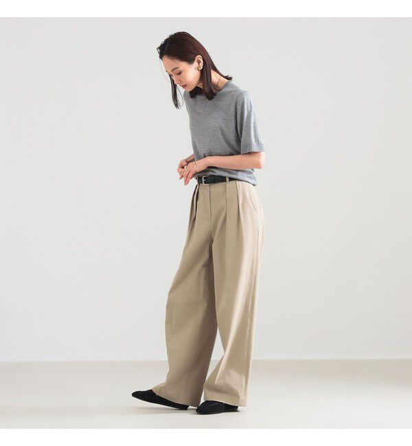 Demi-Luxe BEAMS 「シルク ハーフスリーブ プルオーバー」|ニット・セーター|