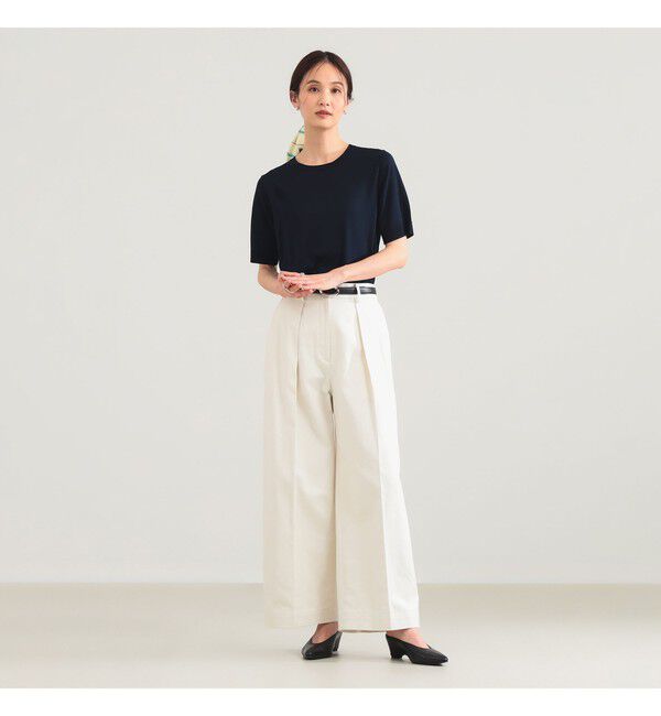 Demi-Luxe BEAMS 「シルク ハーフスリーブ プルオーバー」|ニット・セーター|