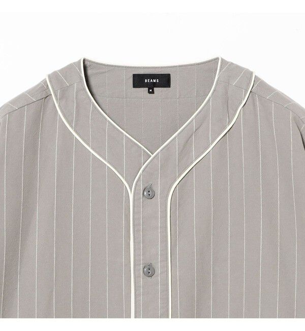 BEAMS「ベースボール ストライプ シャツ」|シャツ・ブラウス|