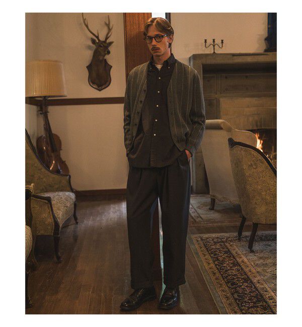 BEAMS PLUS「Banker Stripe Cardigan」|ニット・セーター|