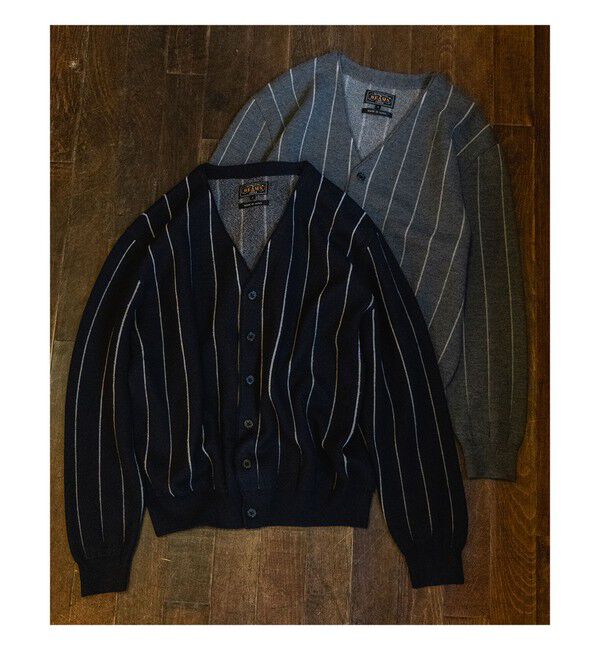 BEAMS PLUS「Banker Stripe Cardigan」|ニット・セーター|