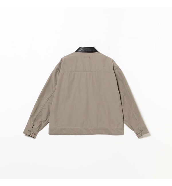 BEAMS「シンセティックレザーカラー ジャケット」|ブルゾン・スタジャン|