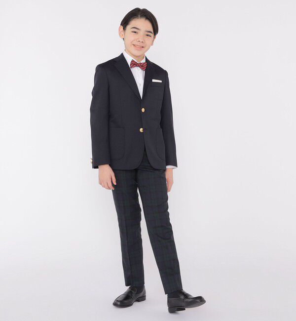 SHIPS KIDS「SHIPS KIDS:145～160cm /〈洗濯機可能〉セレモニー ウォッシャブル ブラックウォッチ ロング パンツ」|その他|