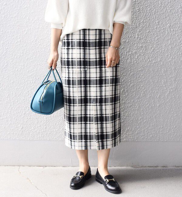 SHIPS for women「〈手洗い可能〉 チェック タイト スカート◇」|スカート|