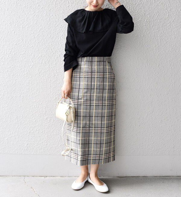 SHIPS for women「〈手洗い可能〉 チェック タイト スカート◇」|スカート|