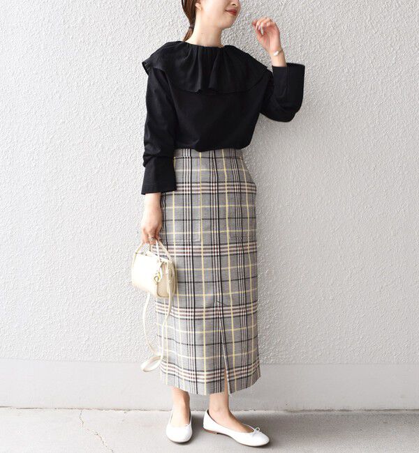 SHIPS for women「〈手洗い可能〉 チェック タイト スカート◇」|スカート|