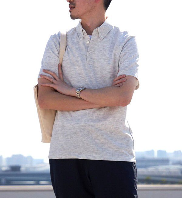 SHIPS「【WEB限定】SHIPS: 吸水速乾・UVケア Drymix（R）ワンポイントロゴ ボタンダウン ポロシャツ」|ポロシャツ|