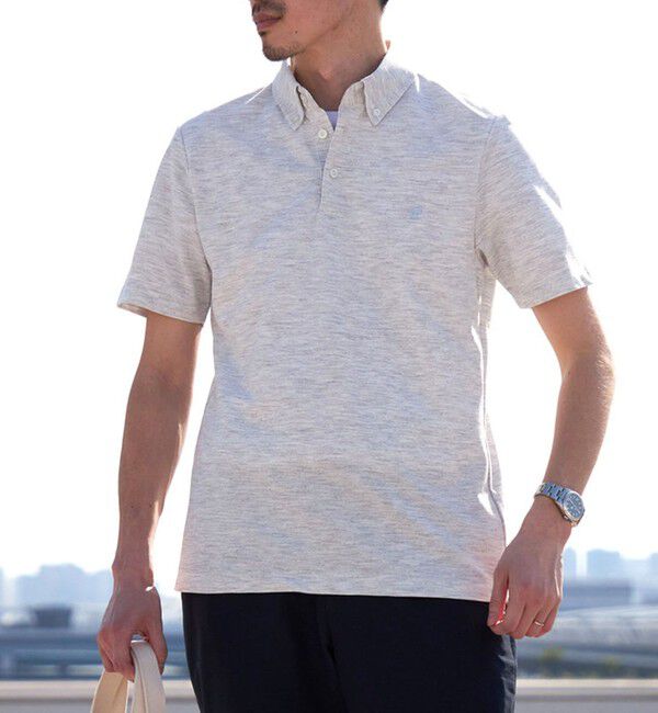 SHIPS「【WEB限定】SHIPS: 吸水速乾・UVケア Drymix（R）ワンポイントロゴ ボタンダウン ポロシャツ」|ポロシャツ|