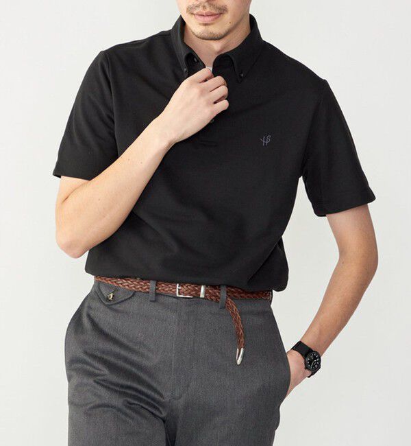 SHIPS「【WEB限定】SHIPS: 吸水速乾・UVケア Drymix（R）ワンポイントロゴ ボタンダウン ポロシャツ」|ポロシャツ|